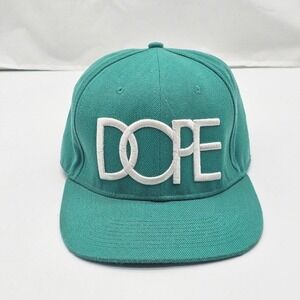 Dope Couture Snapback Hat Mens OSFM Teal Good Embroidered Streetwear Cap